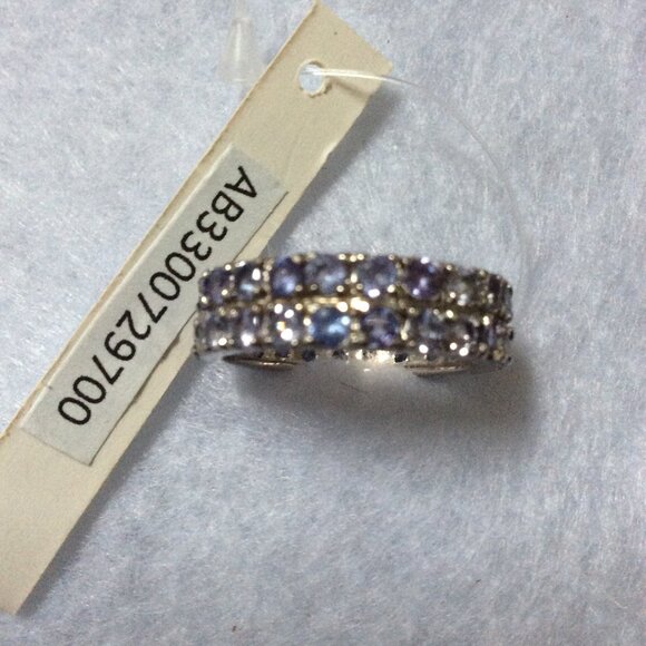 14k WHITE GOLD Round Blue Tanzanite 2.5mm Ring MSRP $525 - Picture 5 of 6
